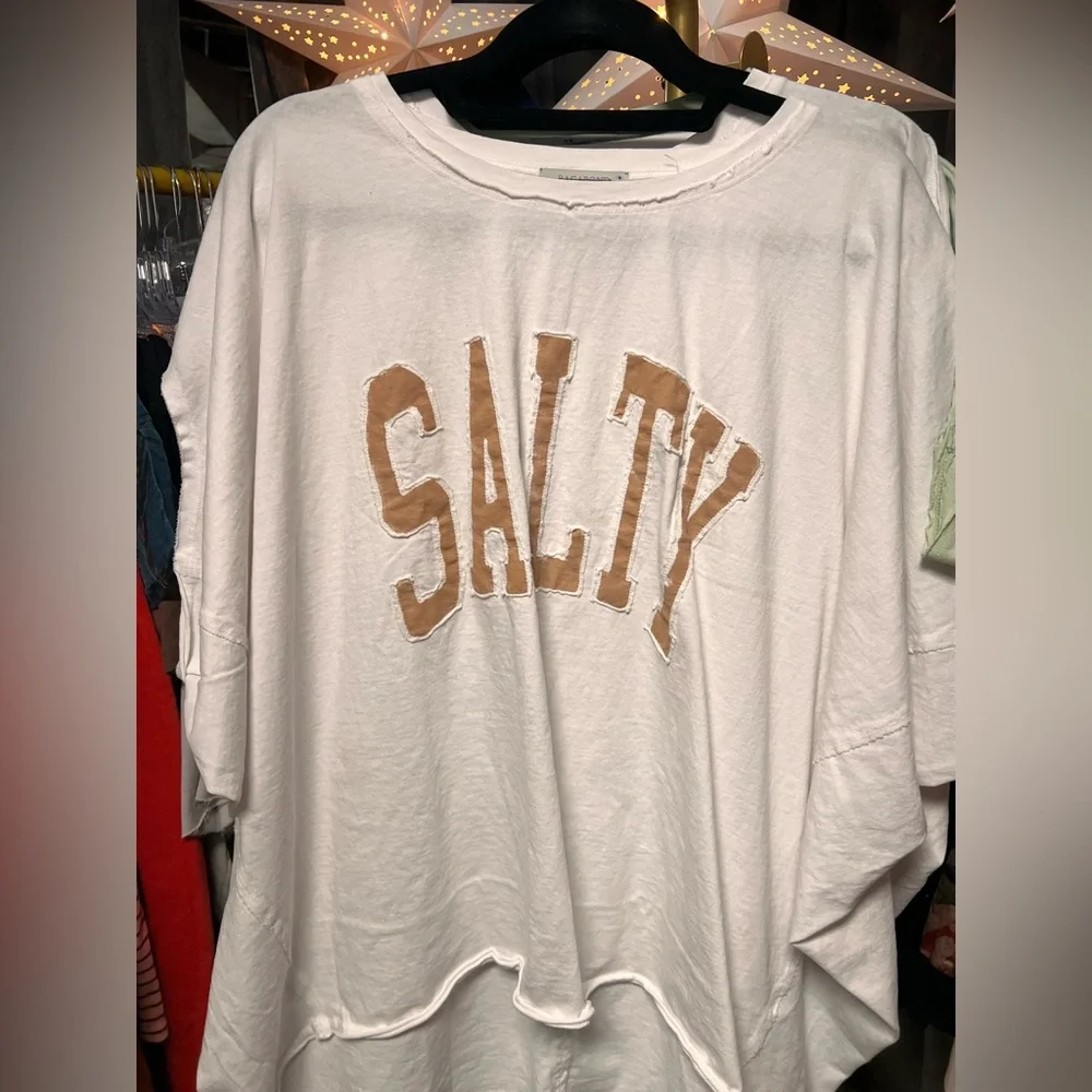 Free People Ragabond Studios Salty Shasta Tee in Vintage White NWOT - Picture 6 of 10